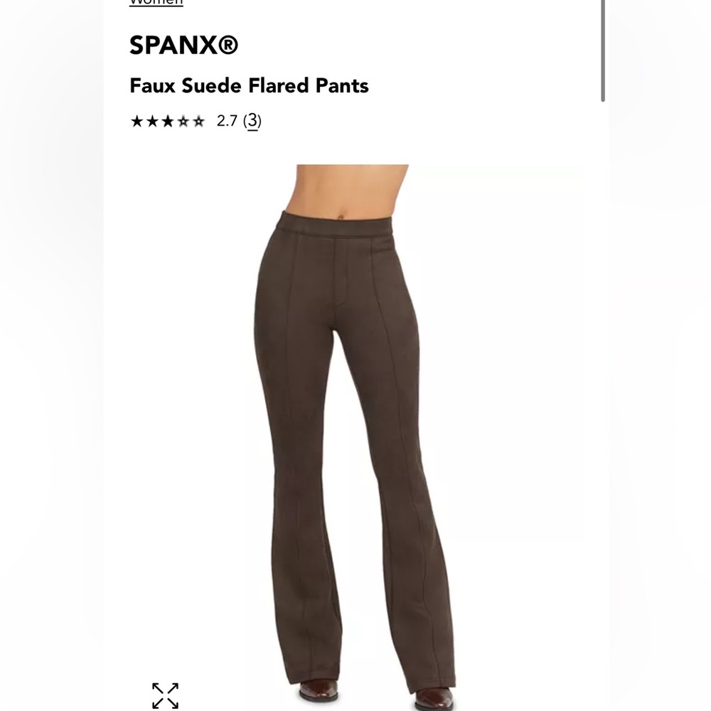 SPANX suede Brown Flared Pants